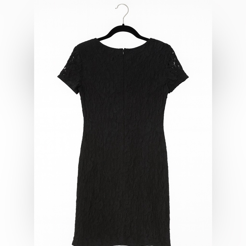 Ann Taylor Petites Navy Blue Lace Dress Size 10P Classic Lined Elegant